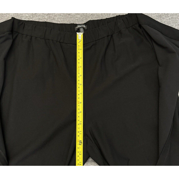 Eileen Fisher Stretch Crepe Black Tie Front Crop Pants Wide leg Small - Picture 4 of 10